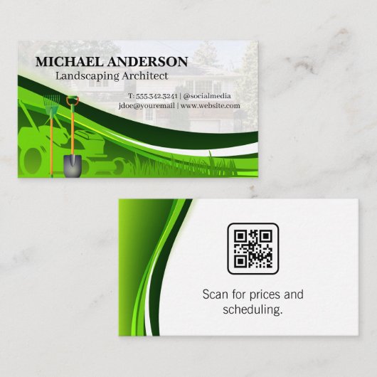 Rasenmäher | Wohnlandschaft Visitenkarte (Vorne/Hinten)