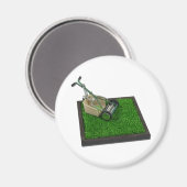 RasenmäherAufdem Gras100711 Magnet (Vorderseite/Rückseite)