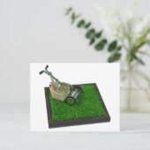 RasenmäherAufdem Gras100711 Postkarte (Stehend Vorderseite)