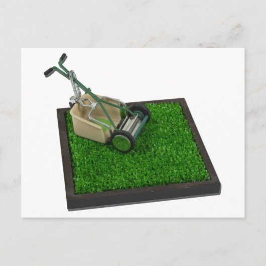 RasenmäherAufdem Gras100711 Postkarte (Vorderseite)