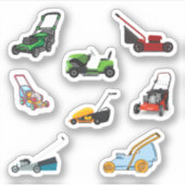 Rasenmäherkleber Aufkleber (Vorderseite)