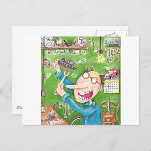 Rasenmäherkorrektur Postkarte (Vorne/Hinten)