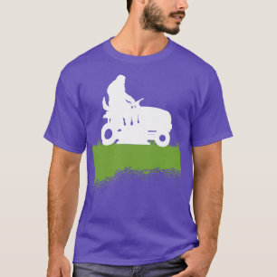 Rasenmähermäher mäht den Rasen Gras T-Shirt