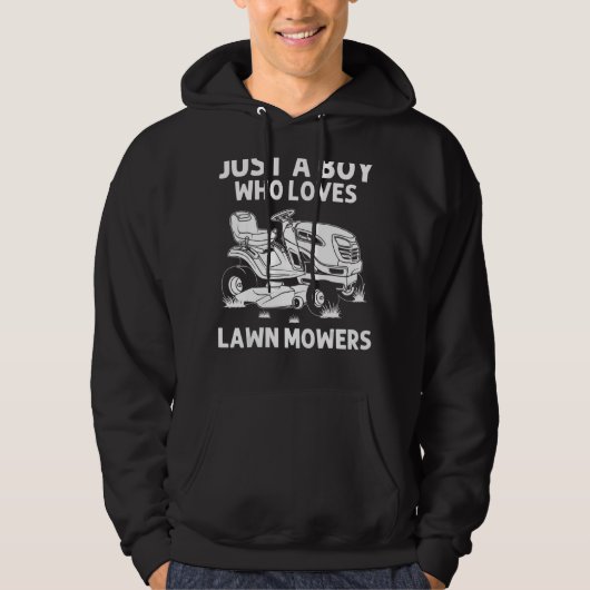 Rasenmähern Kindermähern Kindermähern Gartenbau Hoodie (Vorderseite)