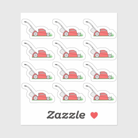 Rasenmähgartenarbeit Erinnerung Bujo Planer Aufkleber (Blatt)