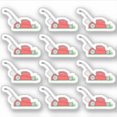 Rasenmähgartenarbeit Erinnerung Bujo Planer Aufkleber (Vorderseite)