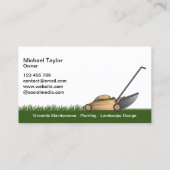 Rasenmähgartenbau Visitenkarte (Rückseite)