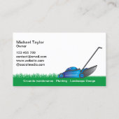 Rasenmähgartenbau Visitenkarte (Rückseite)