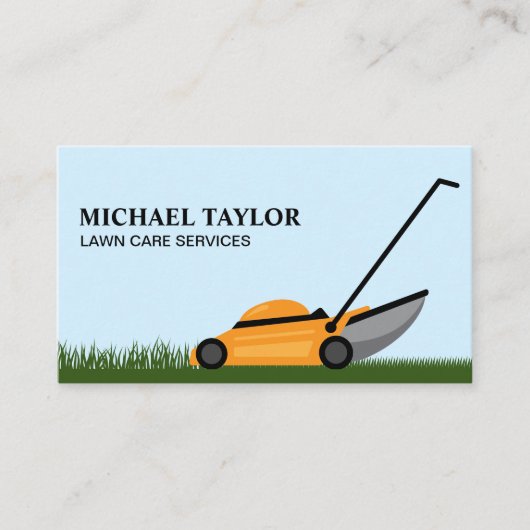 Rasenmähgartenbau Visitenkarte (Vorderseite)