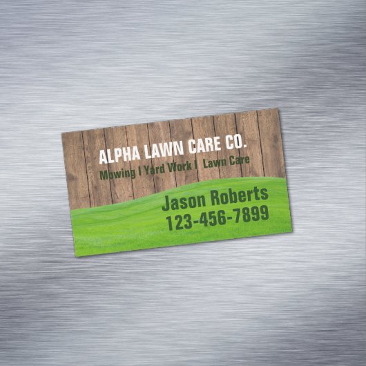 Rasenmähgartenlandschaft Landschaft Magnetische Visitenkarte (Beispiel)