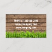 Rasenmähgartenlandschaft Landschaft Visitenkarte (Rückseite)