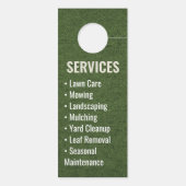 Rasenmähservices Türanhänger (Rückseite)