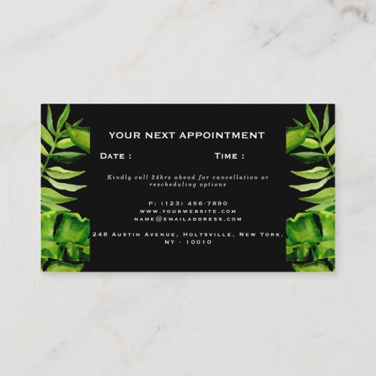 Rasenpfädermähen Beruflich Terminkarte (Rückseite)