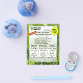 Rasenpflege 1 SIDED Flyer ADD LOGO Custom Coupons (Einzeln)
