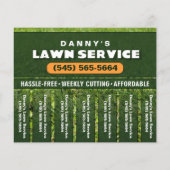 Rasenpflege 5,6 x 4,5 Abreißen des Business-Flyers Flyer (Hinten)