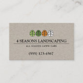 Rasenpflege, die vier Saisons in Kraft landen Visitenkarte (Vorderseite)