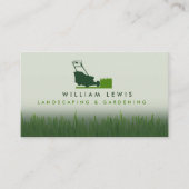 Rasenpflege Einfache Landschaftsausrichtung QR-Cod Visitenkarte (Vorderseite)