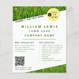 Rasenpflege Einfache Landschaftsgestaltung Rasenmä Flyer