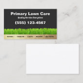 Rasenpflege einsparen Landscaping Gold Akzent Visitenkarte (Vorne/Hinten)