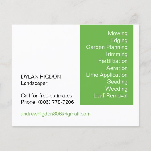 Rasenpflege-Flyer Flyer (Hinten)