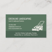 Rasenpflege Gartenpflege Mäher Grün Visitenkarte (Vorderseite)