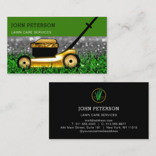 Rasenpflege Gras Schneiden Service Gold Gra Visitenkarte
