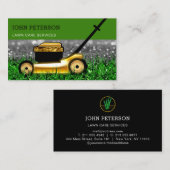 Rasenpflege Gras Schneiden Service Goldene Gras Visitenkarte (Vorne/Hinten)