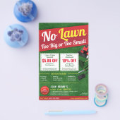 Rasenpflege Graslandschaften schneiden Flyer 8,5 x (Einzeln)