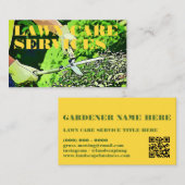 Rasenpflege Grasreinigung Qr-Code Visitenkarte (Vorne/Hinten)