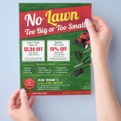 Rasenpflege Grasschneiden Flyer 8,5 x 11 (Hand)