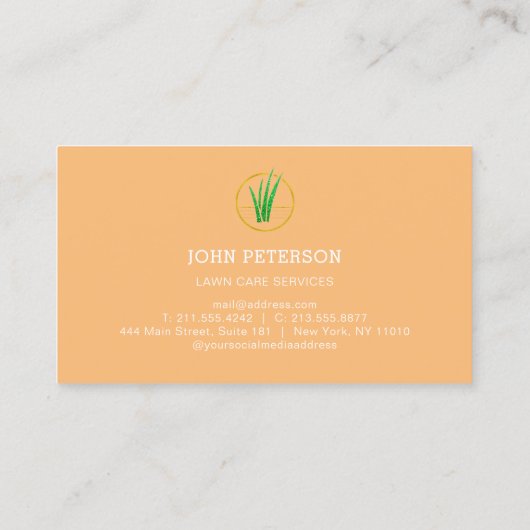 Rasenpflege Grasschneiden Lux VIP Visitenkarte (Rückseite)