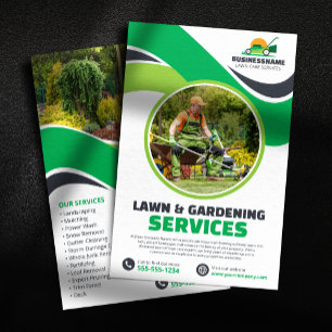 Rasenpflege Grassmähen Mulchen Gartengestaltung Flyer