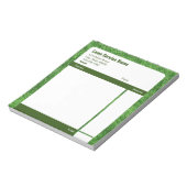 Rasenpflege grüne Geschäftseinnahme Notizblock (Rotiert)
