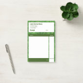 Rasenpflege grüne Geschäftseinnahme Post-it Klebezettel (Büro)