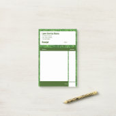 Rasenpflege grüne Geschäftseinnahme Post-it Klebezettel (Auf Schreibtisch)