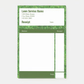 Rasenpflege grüne Geschäftseinnahme Post-it Klebezettel (Vorderseite)