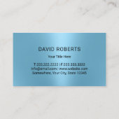 Rasenpflege Hände, die die blaue Landschaft des Ba Visitenkarte (Rückseite)