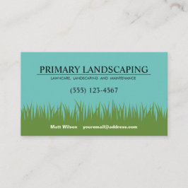 Rasenpflege Landscaper Service Grass Visitenkarte