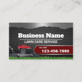 Rasenpflege Landscaping Mowing Beruflich Metal Visitenkarte (Vorderseite)