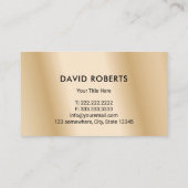 Rasenpflege Landscaping Mowing Black & Gold Visitenkarte (Rückseite)