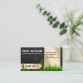 Rasenpflege Landscaping Mowing Black & Gold Visitenkarte (Stehend Vorderseite)