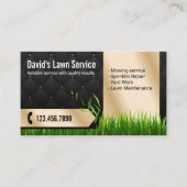 Rasenpflege Landscaping Mowing Black & Gold Visitenkarte (Vorderseite)
