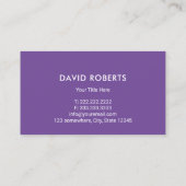 Rasenpflege Landscaping Mowing Black & Lila Visitenkarte (Rückseite)