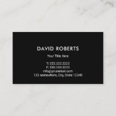 Rasenpflege Landscaping Mowing Black & Navy Visitenkarte (Rückseite)