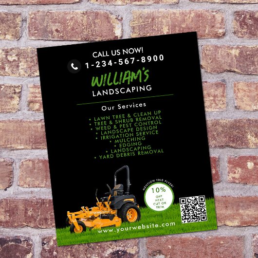 Rasenpflege Landscaping Mowing Cutting Business Flyer