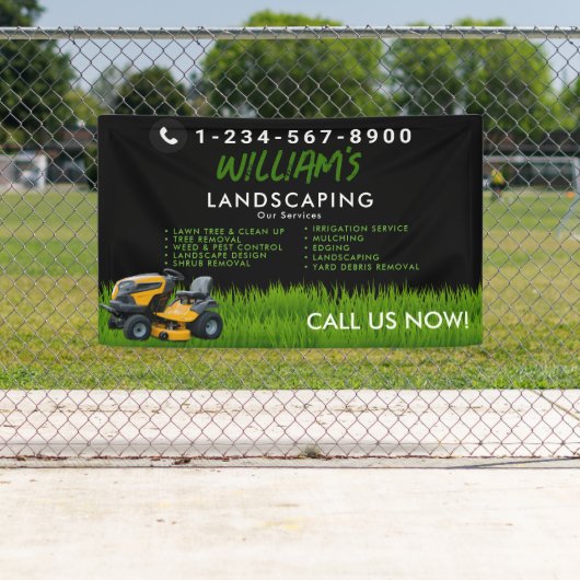 Rasenpflege Landscaping Mowing Cutting Services Banner (Insitu)