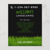 Rasenpflege Landscaping Mowing Cutting Services Flyer (Vorne)
