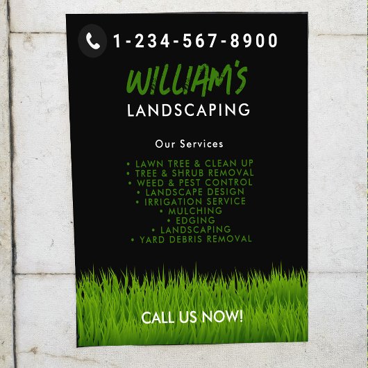 Rasenpflege Landscaping Mowing Cutting Services Flyer
