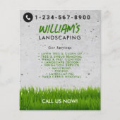Rasenpflege Landscaping Mowing Cutting Services Flyer (Vorne)