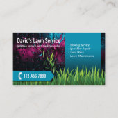 Rasenpflege Landscaping Mowing Moderne Aquamarin Visitenkarte (Vorderseite)